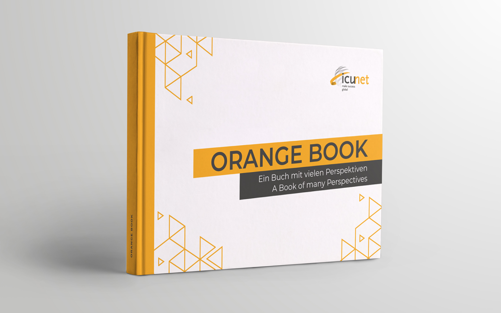 Orange Book zur Unternehmens-DNA und -philosophie der ICUnet.Group.